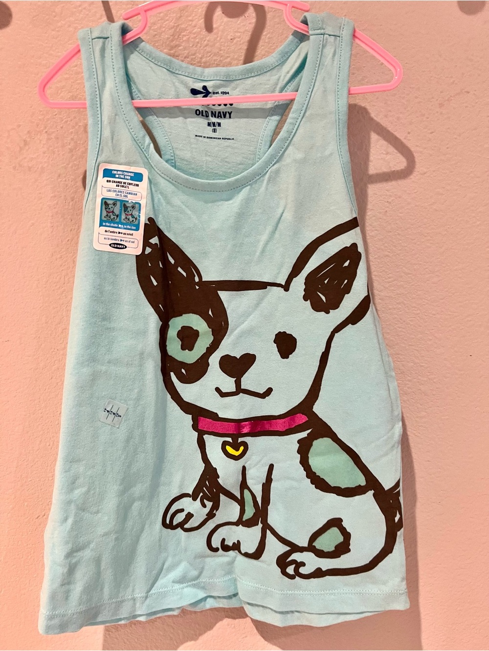 Old Navy color-changing graphic girls size 8 sleeveless top..